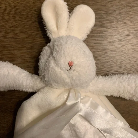 Bunnies By The Bay White Bunny Plush Security Blanket - Picture 5 of 6